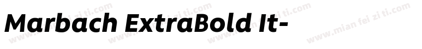 Marbach ExtraBold It字体转换